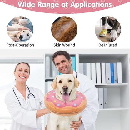 BINGPET Protective Dog Cone Collar,Soft Recovery Pet Cone for Dogs Cats,Washable Protective Recovery Collar for Large Medium Small Dogs,Inflatable Dog Cone