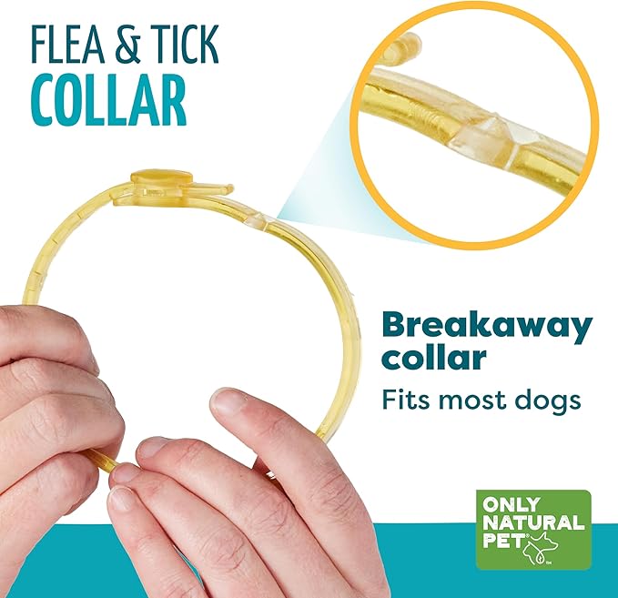 Only Natural Pet EasyDefense Flea & Tick Dog Collar - Canine Flea Control Collars - One Size Fits All - Pet Care That Protects up to 4 Months - for Dogs (2 Packs)