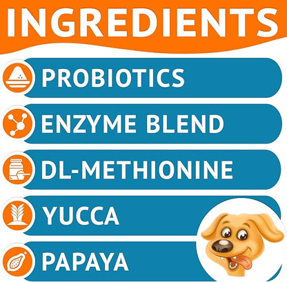 No Poo Chews for Dogs - Coprophagia & Stool Eating Deterrent with Probiotics, Digestive Enzymes & Breath Aid Support - Stop Dog Poop Eating - Made in USA - 120 Soft Chews