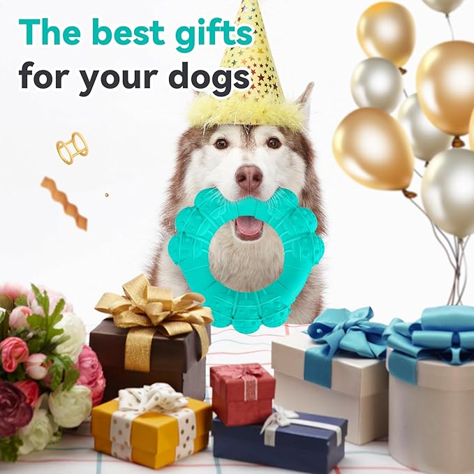 Indestructible Dog Chews - Super Duty Chew Toys for Aggressive Dogs, Puppy Teething Relief & Interactive Play