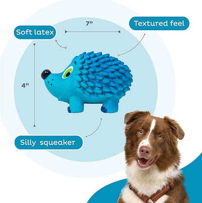 Outward Hound Tootiez Hedgehog Grunting Latex Rubber Dog Toy, Large