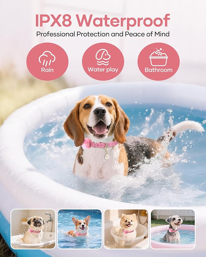Jugbow 2-in-1 Pet ID Tag & Shock Collar for Small Dogs - 4200FT Dog Training Collar with Remote for 5-30lbs Dogs, IPX8 Waterproof Rechargeable E-Collar with Beep(1-9), Vibration(1-3), Safe Shock(0-16)