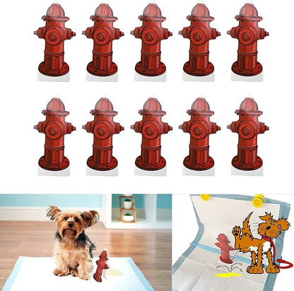 Dog Pee Post Guide Paper Pee Trainer, 20Pcs Hydrant Shaped Pet Diaper Pad Guide for Small Dogs, Puppies Dogs Potty Pee Training Pad Guide, 7.3 x 3.9in Small Hydrant Post Paper Card