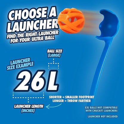 Chuckit! Air Fetch Ball Dog Toy - Size Large - For Dogs 60-100 lbs - Bouncy and Durable - Hollow Design - 3-inch Diameter - Pack of 1