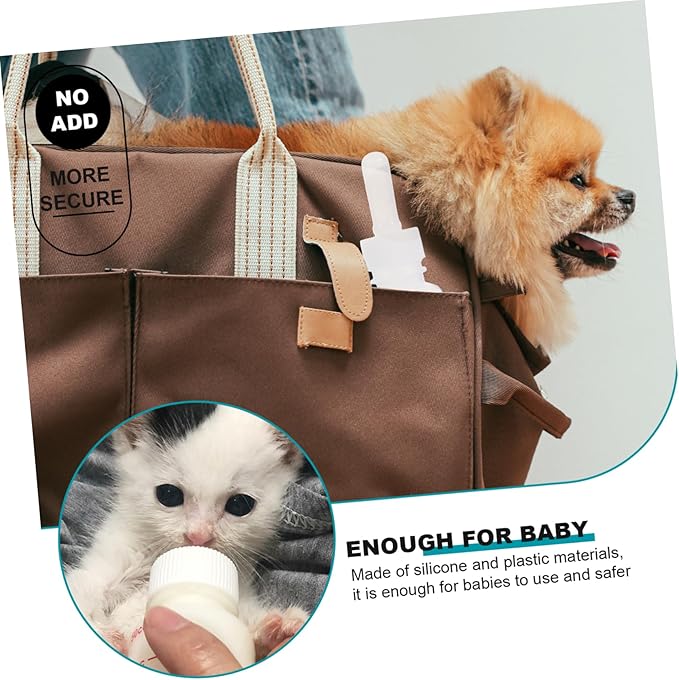 Pet Nurser Bottles Dog Bottle for Nursing 3 Pack Kitten Milk Replacement Liquids Portable Lightweight Nursing Flasks
