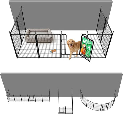 FXW Rollick Dog Playpen with Anchor Kit (Pack of 4) – 40 Inch 8-Panel Dog Pen for Large Dogs, Stable & Safe Indoor/Outdoor Play│Patented