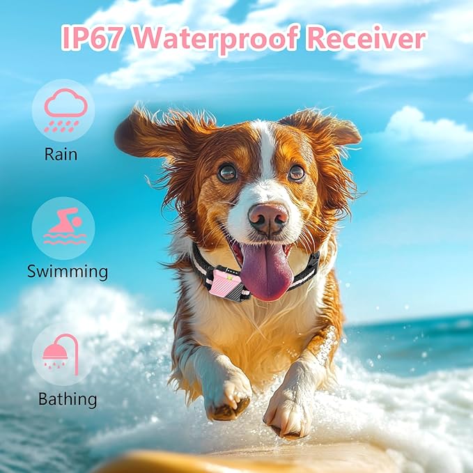 Shock Collar for Dogs, Dog Training Collar with Remote Control for 2 Dogs, 3 Training Modes with Beep, Vibration and Satic, Waterproof, Rechargeable for Large Medium Small