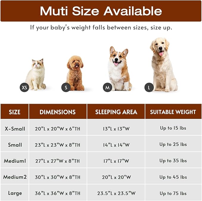 JOLLYVOGUE Dog Beds Large Sized Dog, 36 inches Calming Soft Anti-Anxiety Donut Dogs Bed, Washable Round Fluffy Cushion for Large Pets, Fits up to 80 lbs Pets