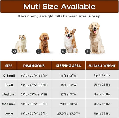 JOLLYVOGUE Dog Beds Large Sized Dog, 36 inches Calming Soft Anti-Anxiety Donut Dogs Bed, Washable Round Fluffy Cushion for Large Pets, Fits up to 80 lbs Pets