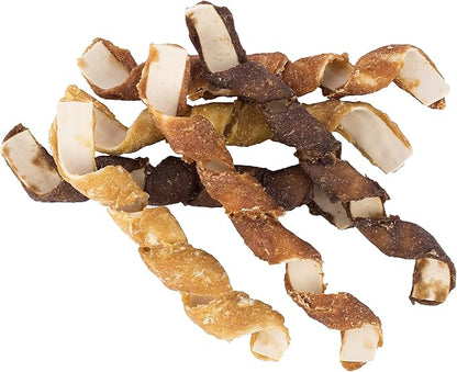 DreamBone Spirals Variety Pack, No-Rawhide Chews for Dogs, 32 Spiral Chews
