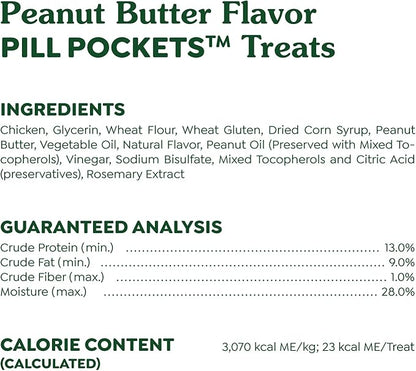 Greenies Pill Pockets for Dogs Large Size, Dog Treat Pouch for Capsule Medication, Peanut Butter Flavor, (6) 7.9 oz. Pouches