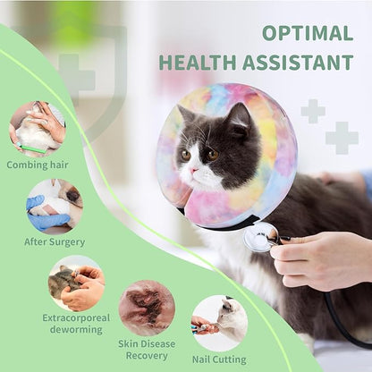 Inflatable Dog Recovery Collar, Dog Cone Collar for After Surgery, Prevent Dogs from Biting & Scratching Wound E-Collars to Help with Healing Soft Pet Recovery Collar Does