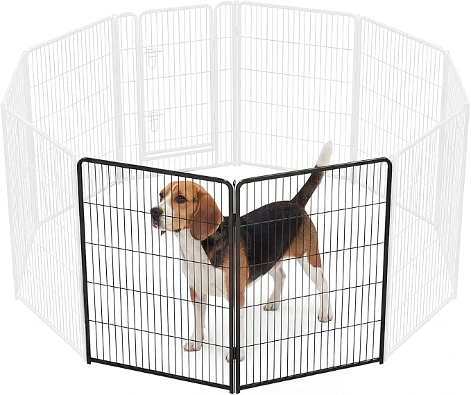 NEWBULIG Dog Playpen for Indoor 40 Inch 2 Panels - Portable Heavy Duty Metal Pet Exercise Pen, Foldable Small Medium Large Dog Puppy Playpen Fence for Outdoor RV, Camping, Yard, Garden