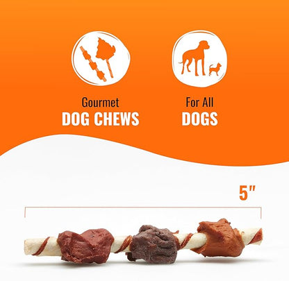 Good'n'Fun Triple Flavored Rawhide Kabobs for Dogs, Beef, 12 ounces