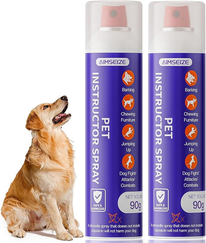 AIMSEIZE Dog Training Spray with Citronella: 90ml Humane Dog Corrector Spray for Barking, Jumping & Chewing, Dog Behavior Correction Spray for Medium & Large Dogs