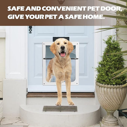 Pet Flap Door for Dogs 2 Ways Locking Wall Entry Pet Door with Transparent Flap (Small)