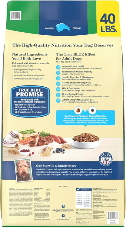 Blue Buffalo Life Protection Formula, Adult Dry Dog Food, Made with Natural Ingredients, Lamb & Brown Rice, 40lb Bag