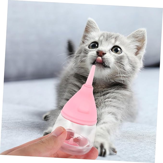 YARNOW Silicone Puppy Kitten Nursing Bottle Nipples Feeding Milk Bottle for Newborn Pets