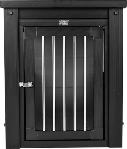 New Age Pet ECOFLEX InnPlace Dog Crate & End Table, Indoor Furniture Style Pet Kennel for Small, Medium, Large & XL Dogs, Durable Composite, Espresso Black, Medium