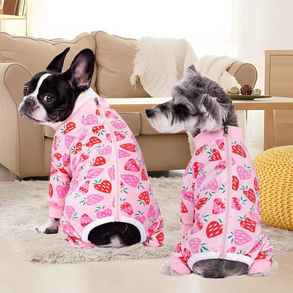 Surgery Recovery Suit for Small Dogs, Onesie for Surgery Female Dogs, Small Dogs Pajamas Long Sleeve, Abdominal Wound Bandages Surgical Suit, Dog Cat Recovery Suit for Shedding Skin Disease