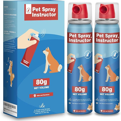 Corrector Spray Dog Trainer - 80ml 2 Pack Professional Dog Corrector Spray for Stops Barking, Jumping, Aggression & Unwanted Behaviors, Safe, Humane & Effective