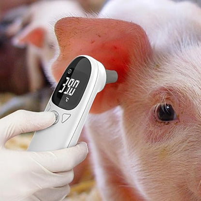 Pet Temperature Monitor – Veterinary Fevers Sensor, Professional Animal Thermometer, Duals Mode Accurate Device with Easy Read Display | Essentiall Health Tool for Cats Dogs Pigs Cows Livestock Use