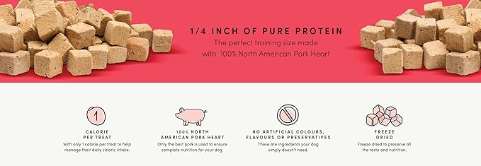 Crumps Naturals Mini Trainers Freeze Dried Pork Hearts 4.06oz