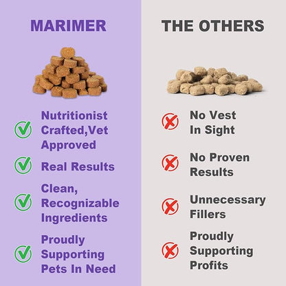 MARIMER Hip & Joint Chews for Dogs – Glucosamine, MSM, Chondroitin, Turmeric & Omega-3 – Mobility Chews for Dogs with Green Lipped Mussel & Eggshell Membrane – Chicken Flavor – 100 Soft Chews