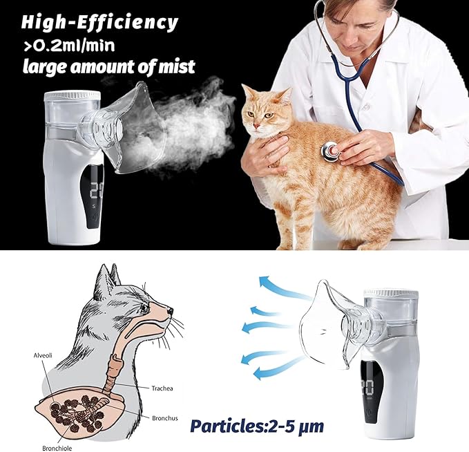 REDDOUDOU Pet Oxygen Chamber, Small Pet Incubator, Animal Nebulizer Box, Pets Delivery with Padded Cotton, Cat's Nest, Pets Nebulizer Accessories for Dogs, Cats, Puppies, Kittens(100L)