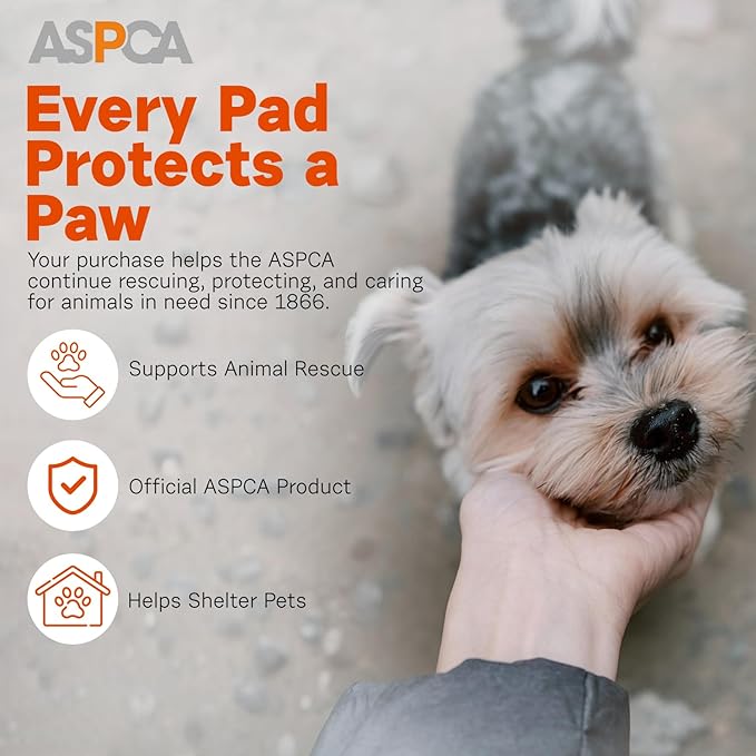 ASPCA - Scented Puppy Pads Extra Absorbent Dog Training Pads for Cats & Dogs Leak-Proof Layers Odor Control & Quick-Dry Non-Slip & Tear-Resistant Travel Friendly Pack of 50 Size 22" x22'