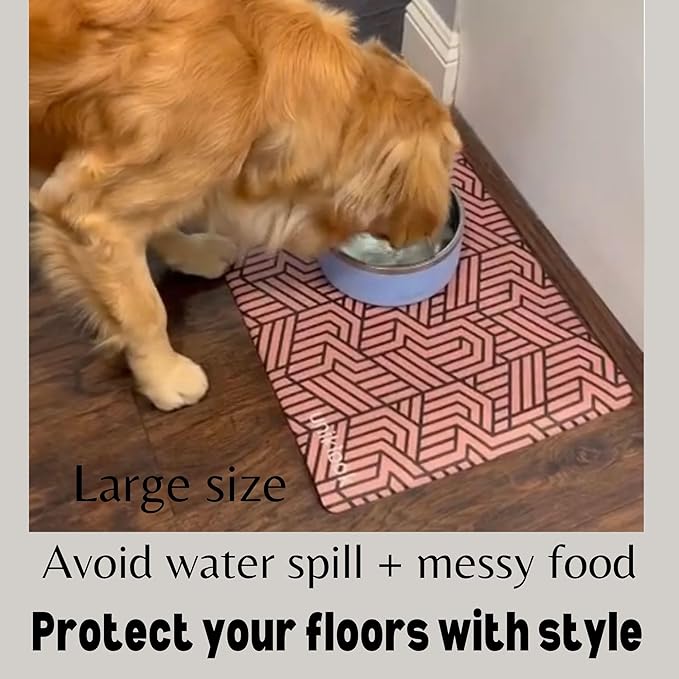 Dog Food Mat - Dog Bowl Mat - Pet Food Mat - Dog Mat for Food and Water - Dog Feeding Mat - Dog Water Bowl Mat - Waterproof Dog Water Mat - UnikLook