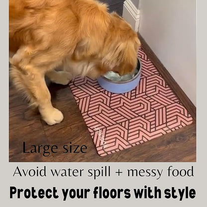 Dog Food Mat - Dog Bowl Mat - Pet Food Mat - Dog Mat for Food and Water - Dog Feeding Mat - Dog Water Bowl Mat - Waterproof Dog Water Mat - UnikLook