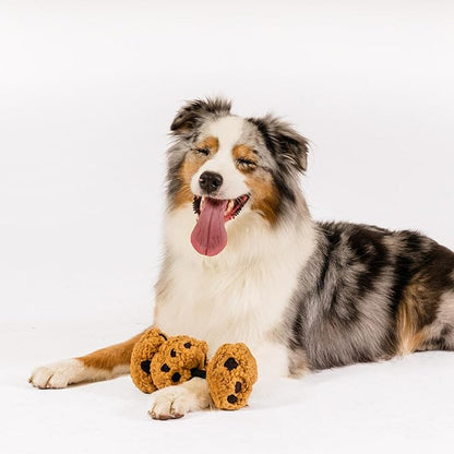 P.L.A.Y. Cute Plush Dog Toys - Coffee Shop Food Themed Durable Squeaker Chew Toy, Great for Puppies & Small, Medium, Large Dogs - Machine Washable, Recycled Materials (Pup Cup Cafe Cookies n' Treats)