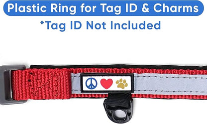 Pawtitas Lumberjack Padded Martingale Collar for Dogs | Soft Neoprene Dog Collar for Your pet's Comfort Made with Reflective Band for Maximum Visibility | Fits Small and Large Pets - XS Red