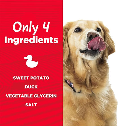 Country Kitchen Sweet Potato & Duck Jerky Tender Dog Treats, Made with Real Duck, High Protein, Low Fat, No Artificial Colors, 16 oz