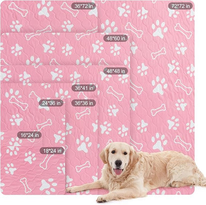 BEAUTYZOO 4 Pack Washable Pee Pads for Dogs, Reusable Puppy Pads for Potty Training, Waterproof Super Absorbent Whelping Pads Mats Non Slip Against Urine for Small Medium Dogs Cats, 36" x 41"