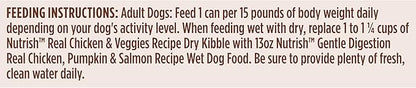Nutrish Gentle Digestion Premium Paté Wet Dog Food,Real Chicken,Pumpkin & Salmon Recipe,13 oz. Can,(Rachael Ray),(Pack of 24)