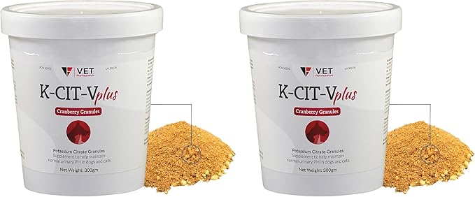 K-CIT-V Plus Cranberry 300 gm Granules for Dogs and Cats (Pack of 2)