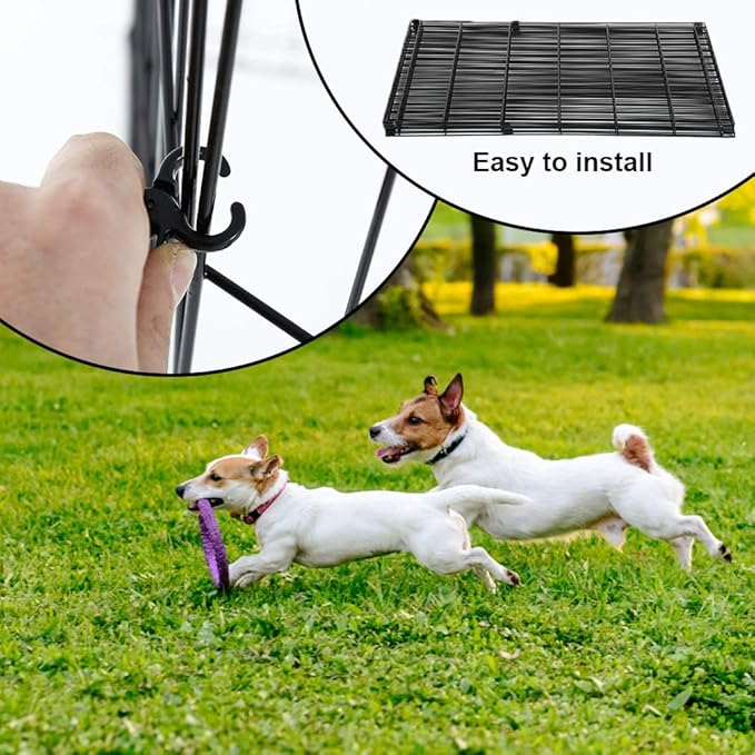 BestPet | Foldable Dog Playpen | 42 Inch, 8 Panels | Metal Pet Exercise Pen | Indoor Outdoor Portable Dog Fence with Door | Removable, Rust-Resistant Secure Pet Kennel | Easy to Assemble