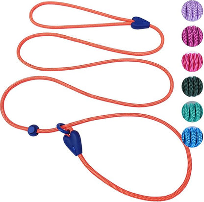Slip Leads for Dogs Puppy Leash Comfortable 6 FT Heavy Duty Loop Leash No Pull Pet Training Leash 6 Colors Classic Dog Leash for Small Medium Dogs Orange