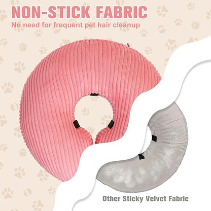 BINGPET Inflatable Dog Cone Collar Alternative After Surgery,Soft Recovery Cone for Dogs to Stop Licking,Dogs Blow up Protective Neck Donut ECollars Adjustable for Large Medium Small Puppy Pet, Pink L