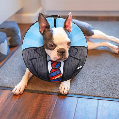 BEAUTYZOO Inflatable Dog Cone Collar, Recovery Dog Cone Alternative After Surgery, Adjustable Blow up Dogs Donut Collar, Pet Recovery Collar for Medium Large Dogs from Biting & Scratching,Soft Cone