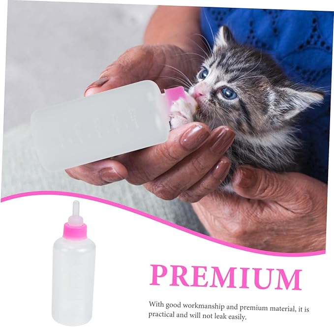 FRCOLOR 9pcs Pet Material Bottles for Newborn Puppies Kittens Rabbits Dog Bottle Kitten Milk Replacer Liquid Feeding Tools