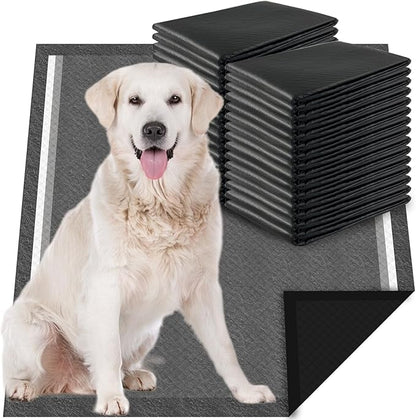 Charcoal Puppy Pads Extra Large 30"x36", 30 Count Super Absorbent Pee Pads for Dogs, Disposable Urine Bed Underpads for Doggy, Thicken XXL Disposable Pet Underpads, Piddle Pee Sheets