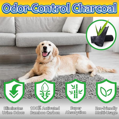Dogcator Charcoal Dog Training Pads 100 Count, 22"x22" Puppy Pee Pads for Small Dogs, Activated Carbon Dog Pee Pads, Disposable Puppy Pads Pet Training Pads