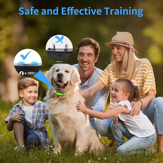 PaiPaitek Automatic Bark Collar with Remote for Large Dog, Up to 3300ft Range Bark and Training Collar Combo, 100% Waterproof Dog Bark Shock Collar with Flashlight