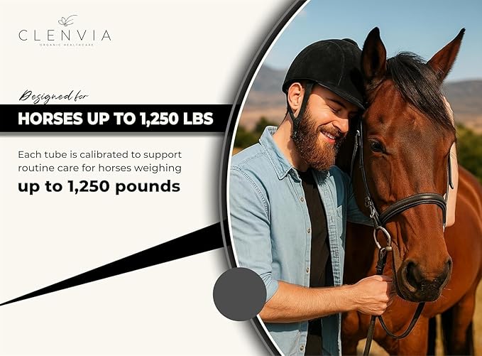 Ivermectin Horse Wormer Paste 1.87% – Apple Flavored 6.08g (0.21 oz) Oral Syringe – Treats Horses Up to 1,250 lbs – Adjustable 250 lb Weight Markings – Removes Worms & Bot Control – 6 Pack
