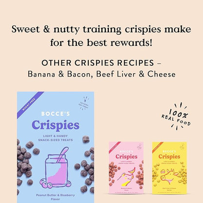 Bocce's Bakery PB + Blueberry Crispies Low-Calorie Wheat-Free Dog Treats,10 oz,(Pack of 2)