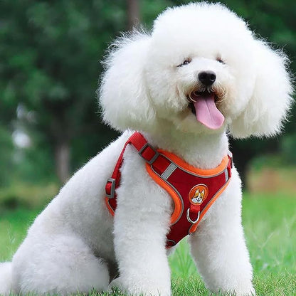 Dog Collar Pet Dog Harness and Leash Set Adjustable Harness Reflective Breathable Small Dog Pet Supplies