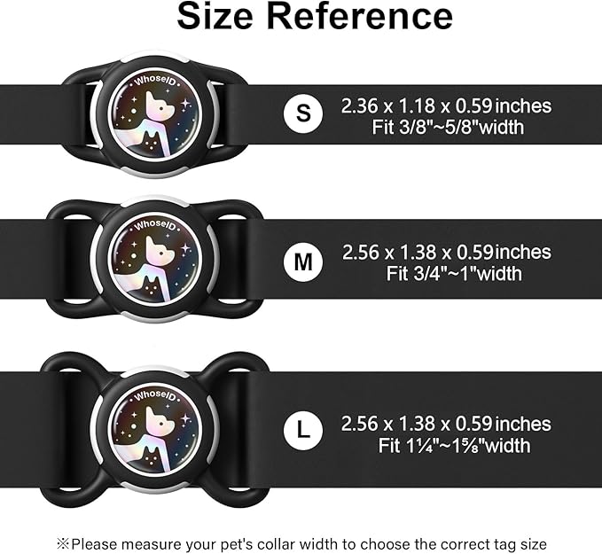 Waterproof Airtag Dog Collar Holder, Silicone & ABS Airtag Holder for Dog & Cat Collars, Ultra-Durable, Lightweight and Protective Airtag Case (Black&Pink-1, Regular)